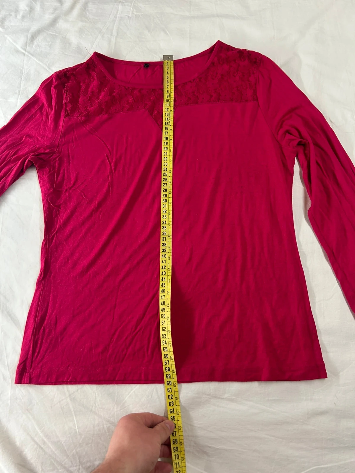 Pull rose à dentelle vintage en viscose – photo 7